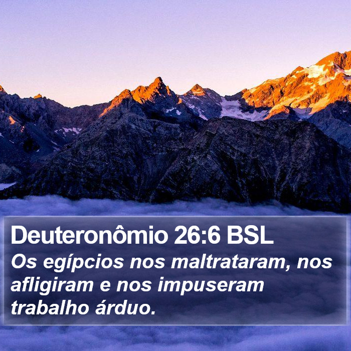 Deuteronômio 26:6 BSL Bible Study