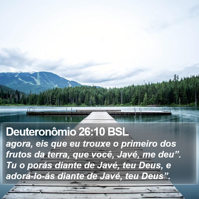 Deuteronômio 26:10 BSL Bible Study