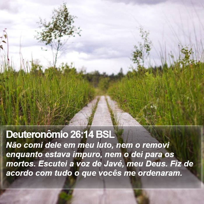 Deuteronômio 26:14 BSL Bible Study