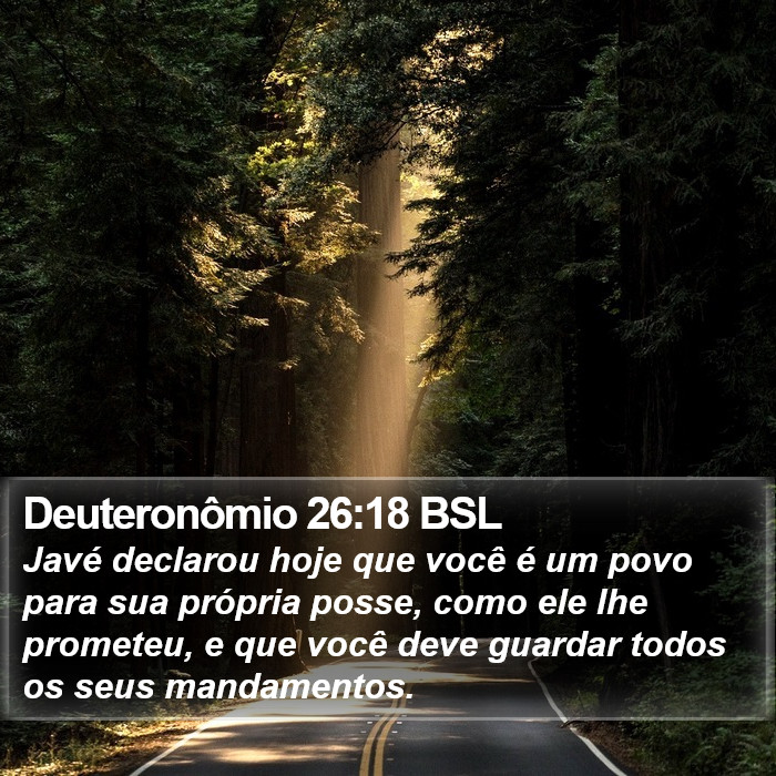 Deuteronômio 26:18 BSL Bible Study