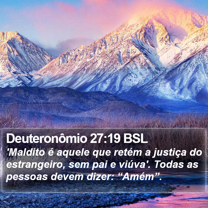 Deuteronômio 27:19 BSL Bible Study