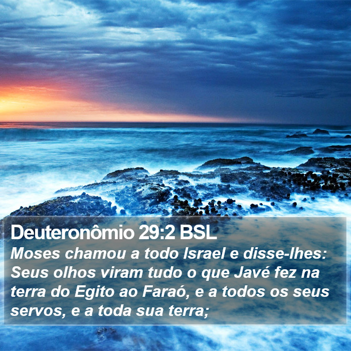 Deuteronômio 29:2 BSL Bible Study