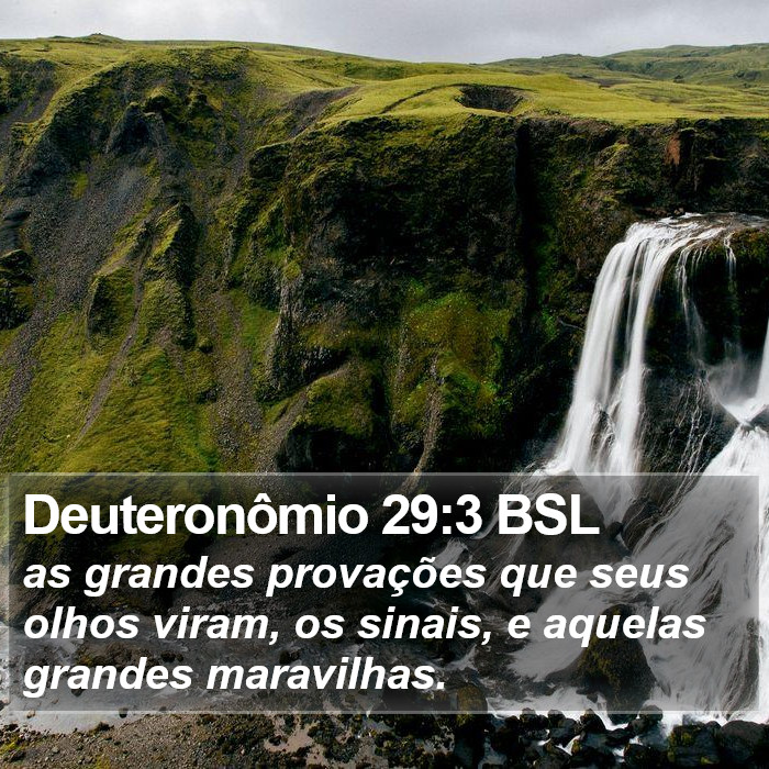 Deuteronômio 29:3 BSL Bible Study