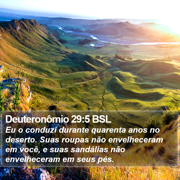 Deuteronômio 29:5 BSL Bible Study