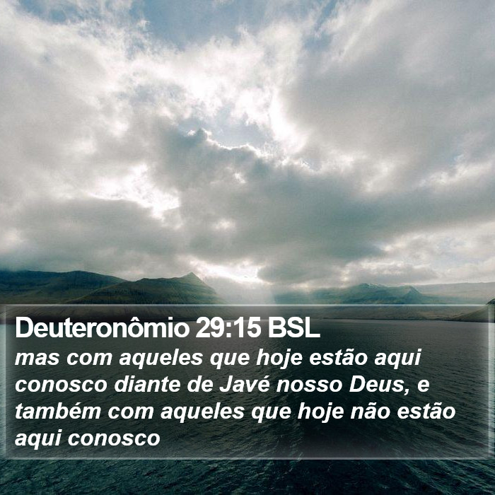 Deuteronômio 29:15 BSL Bible Study