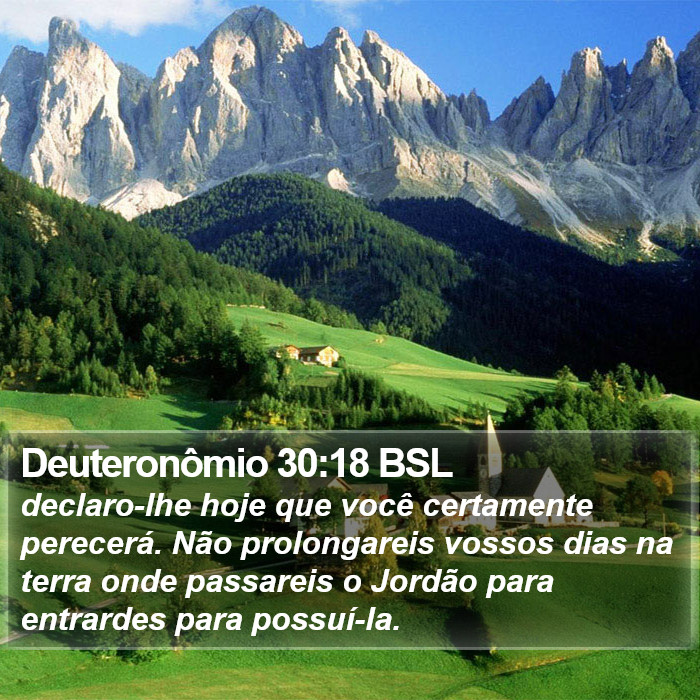 Deuteronômio 30:18 BSL Bible Study