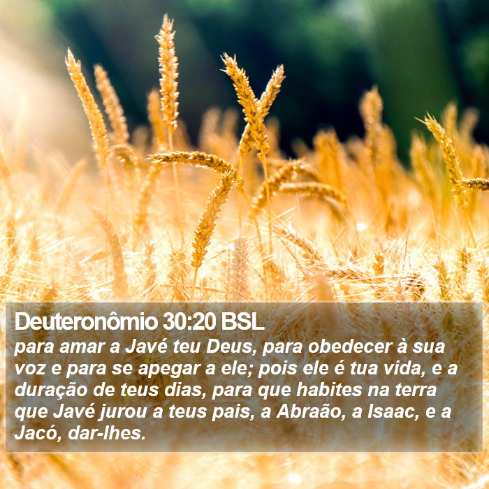 Deuteronômio 30:20 BSL Bible Study