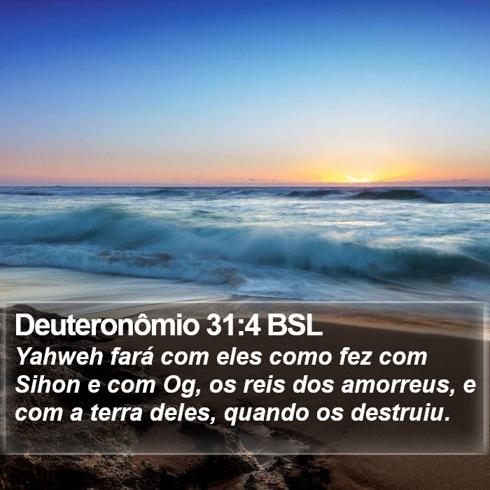 Deuteronômio 31:4 BSL Bible Study