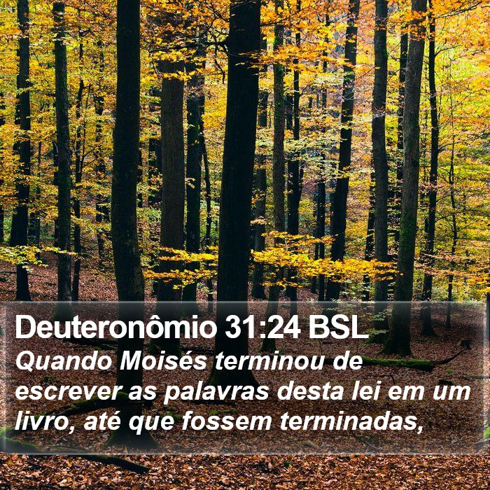 Deuteronômio 31:24 BSL Bible Study