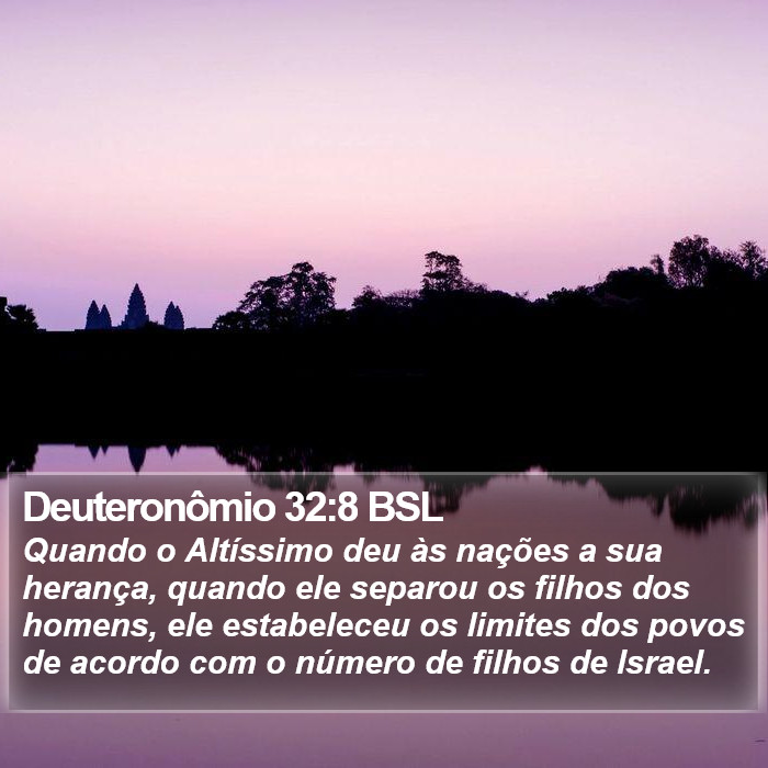 Deuteronômio 32:8 BSL Bible Study