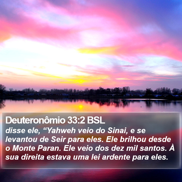 Deuteronômio 33:2 BSL Bible Study