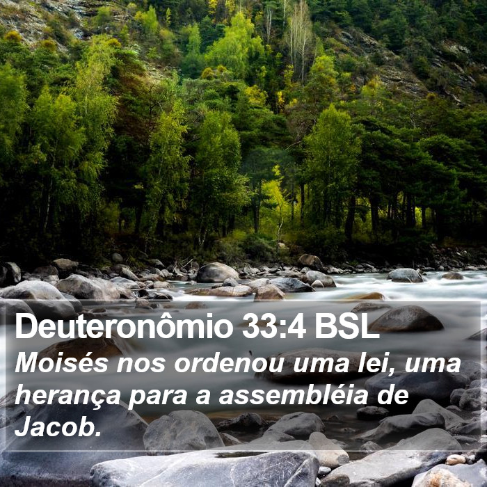 Deuteronômio 33:4 BSL Bible Study