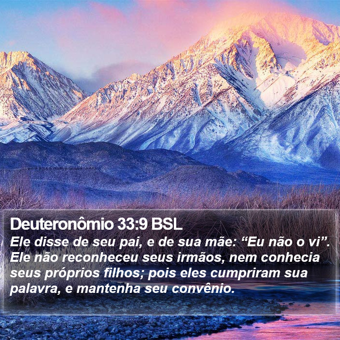 Deuteronômio 33:9 BSL Bible Study
