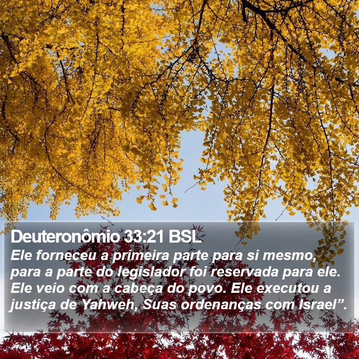 Deuteronômio 33:21 BSL Bible Study