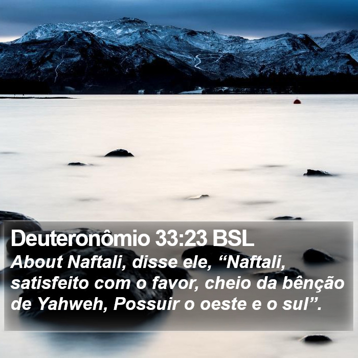 Deuteronômio 33:23 BSL Bible Study