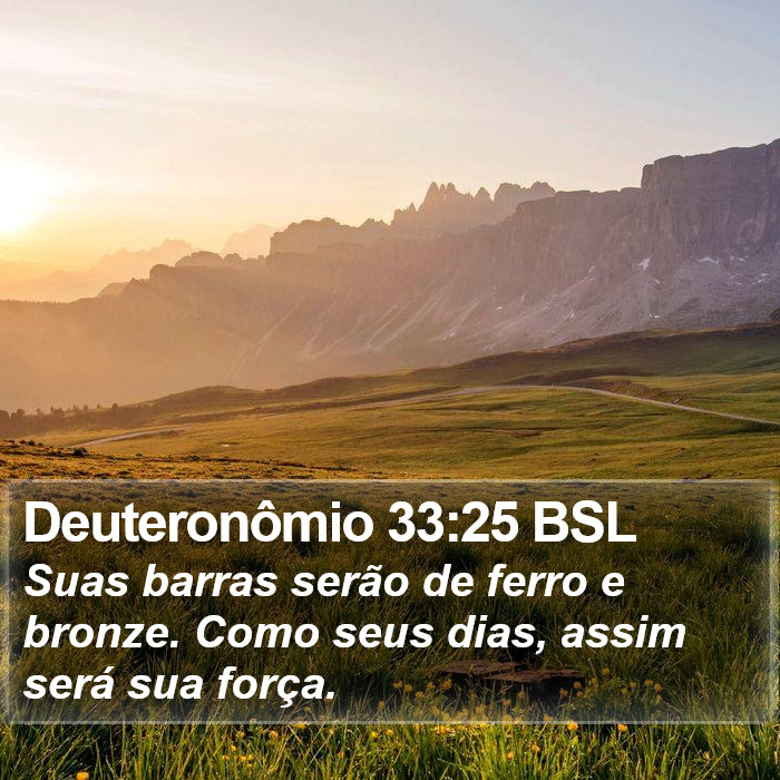 Deuteronômio 33:25 BSL Bible Study