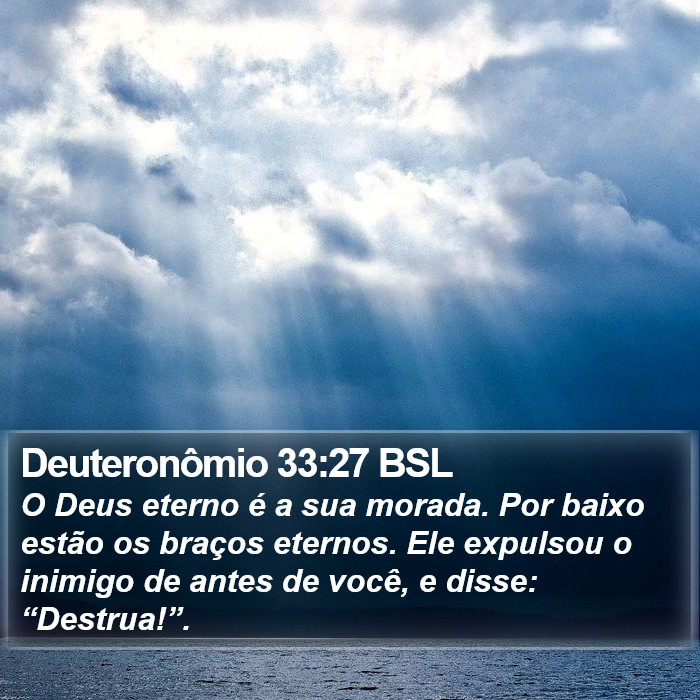 Deuteronômio 33:27 BSL Bible Study