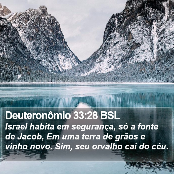 Deuteronômio 33:28 BSL Bible Study