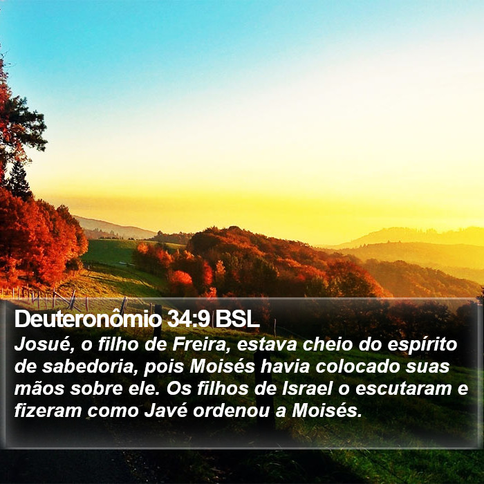 Deuteronômio 34:9 BSL Bible Study