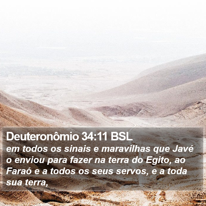 Deuteronômio 34:11 BSL Bible Study