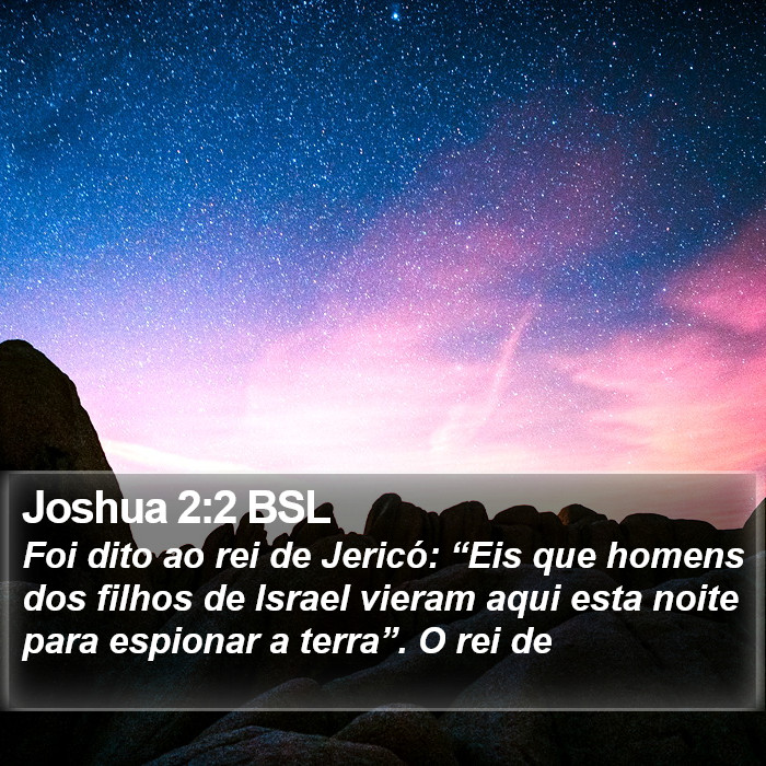 Joshua 2:2 BSL Bible Study