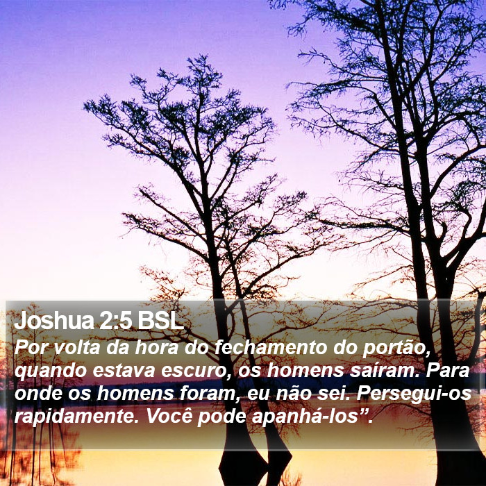 Joshua 2:5 BSL Bible Study