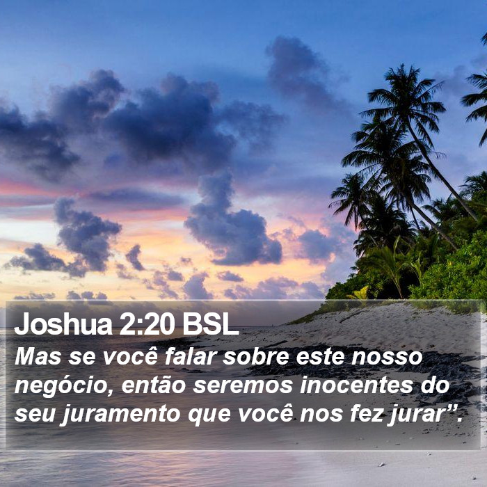 Joshua 2:20 BSL Bible Study