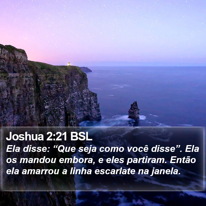 Joshua 2:21 BSL Bible Study