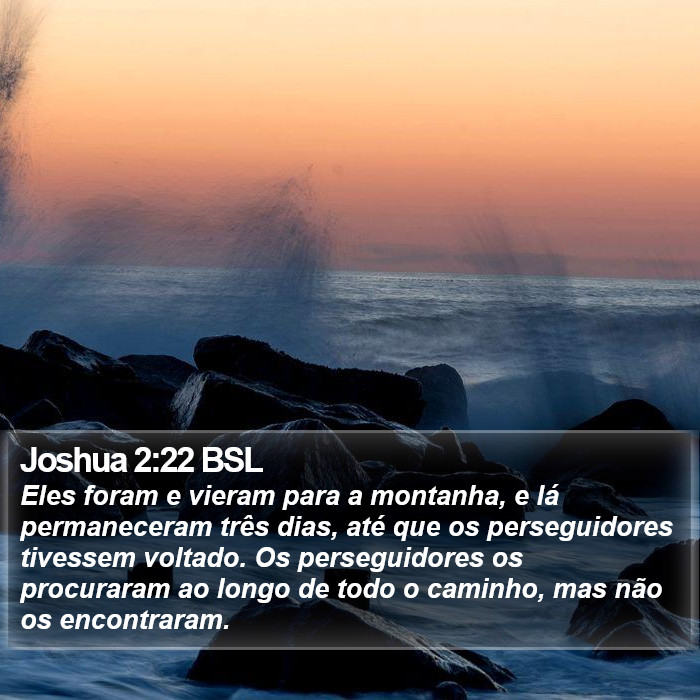 Joshua 2:22 BSL Bible Study