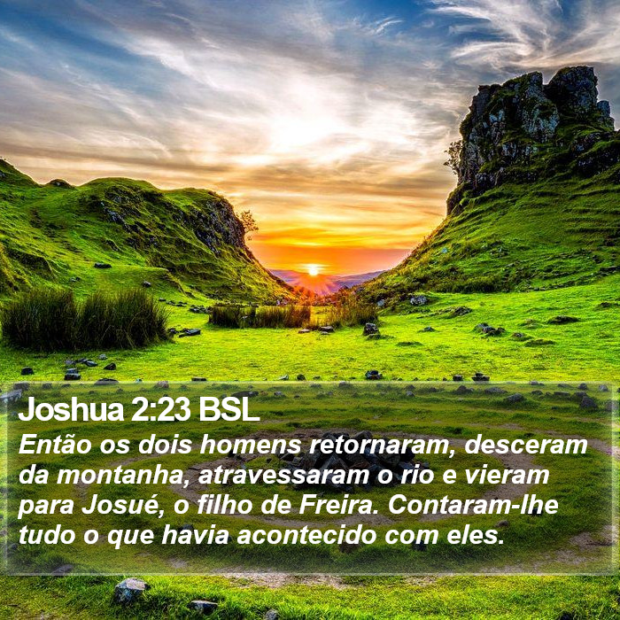 Joshua 2:23 BSL Bible Study