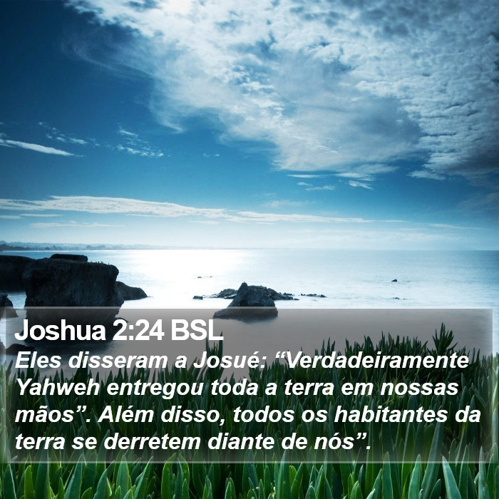 Joshua 2:24 BSL Bible Study