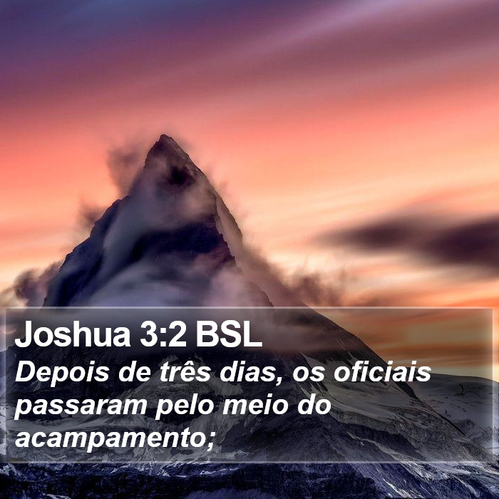 Joshua 3:2 BSL Bible Study