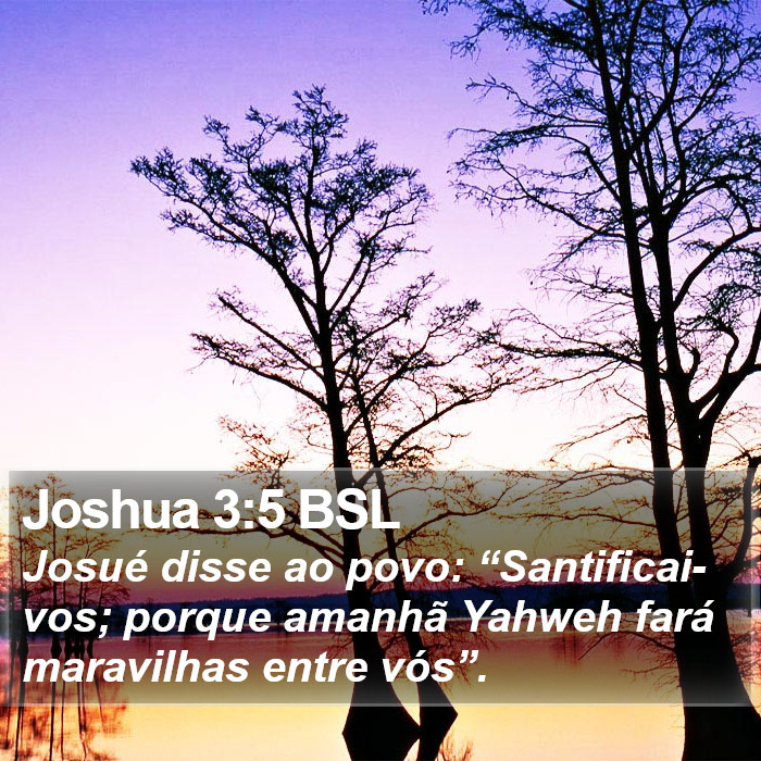 Joshua 3:5 BSL Bible Study