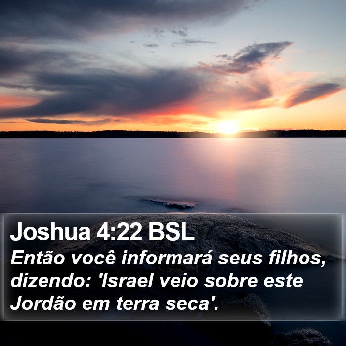 Joshua 4:22 BSL Bible Study