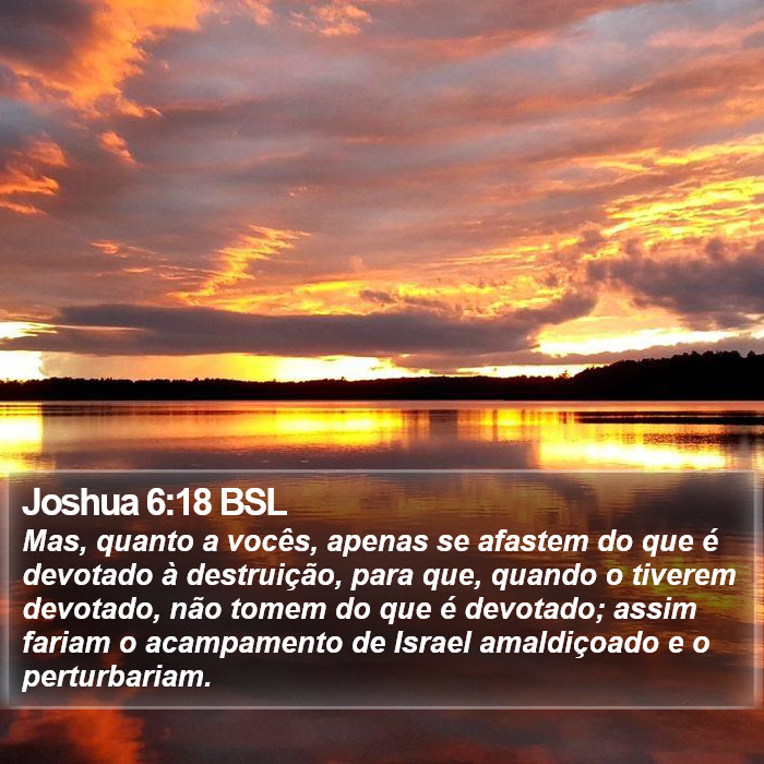 Joshua 6:18 BSL Bible Study