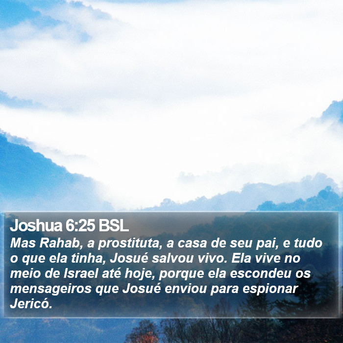 Joshua 6:25 BSL Bible Study