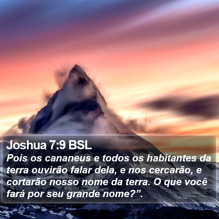 Joshua 7:9 BSL Bible Study