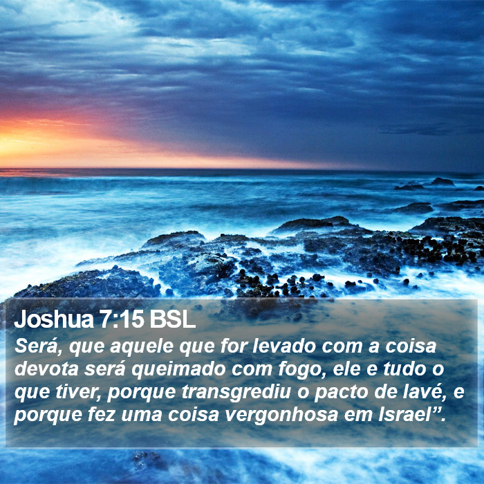 Joshua 7:15 BSL Bible Study