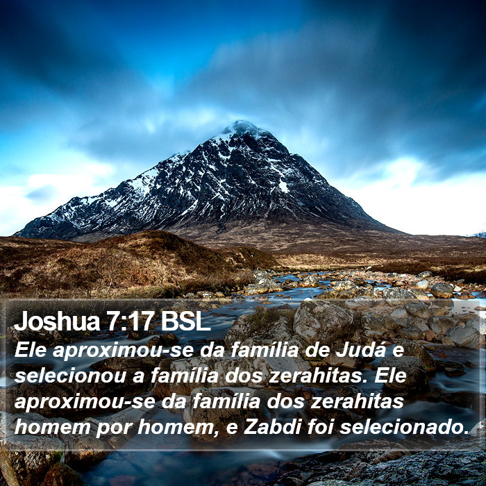 Joshua 7:17 BSL Bible Study