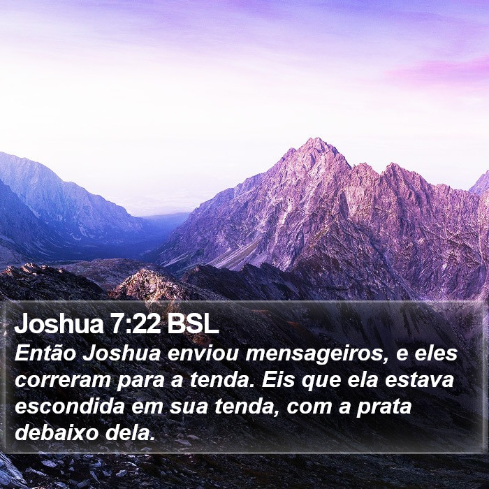 Joshua 7:22 BSL Bible Study