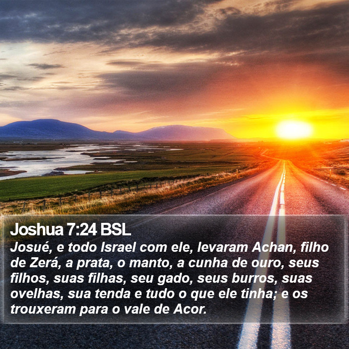 Joshua 7:24 BSL Bible Study