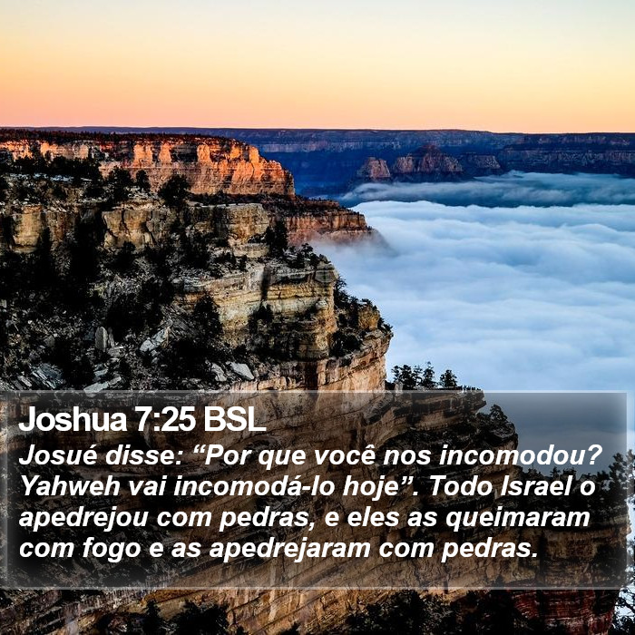 Joshua 7:25 BSL Bible Study