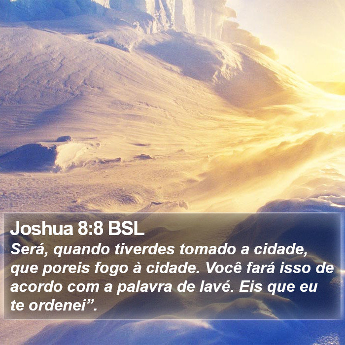 Joshua 8:8 BSL Bible Study