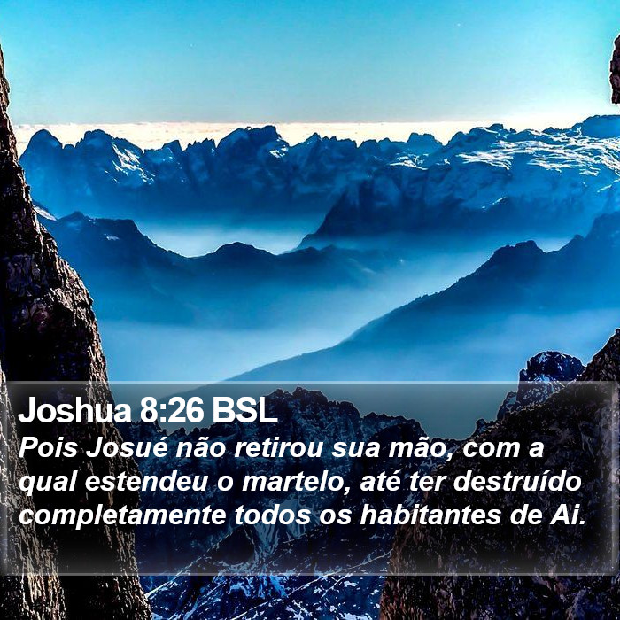Joshua 8:26 BSL Bible Study