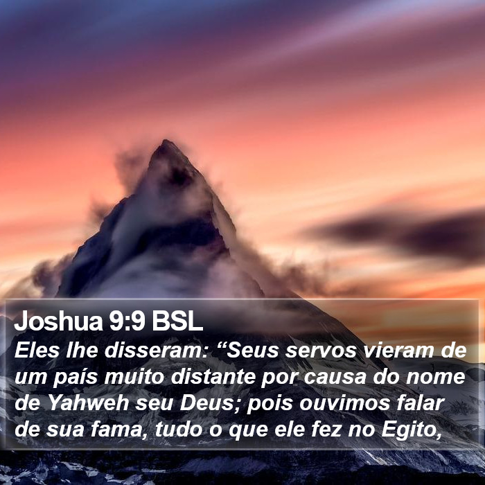 Joshua 9:9 BSL Bible Study