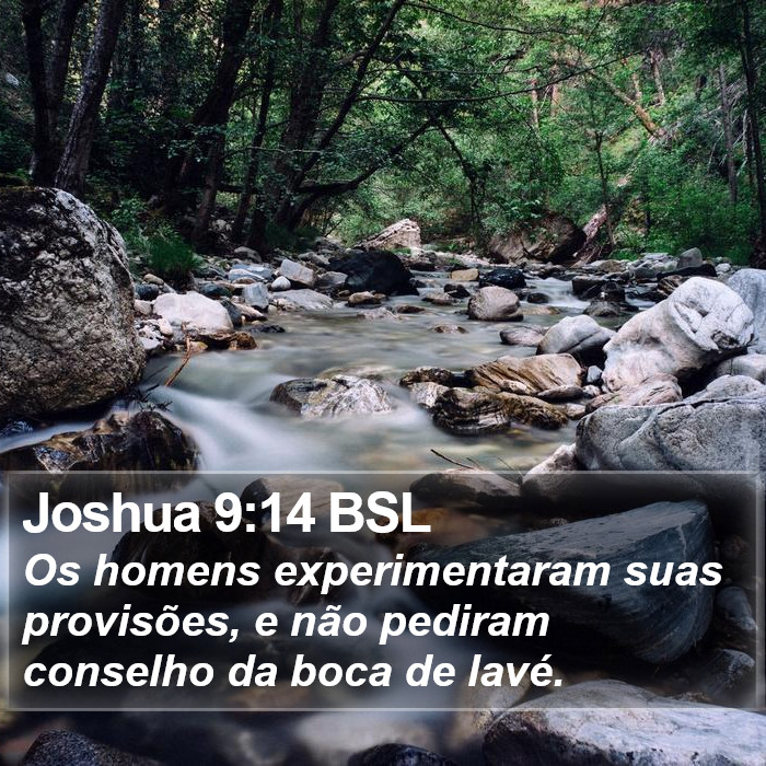 Joshua 9:14 BSL Bible Study