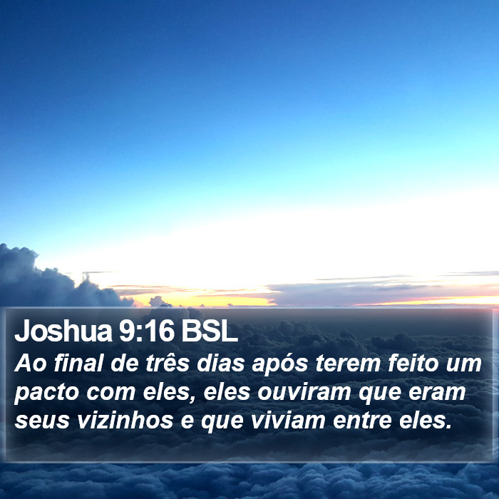 Joshua 9:16 BSL Bible Study