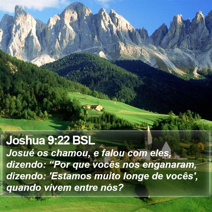 Joshua 9:22 BSL Bible Study