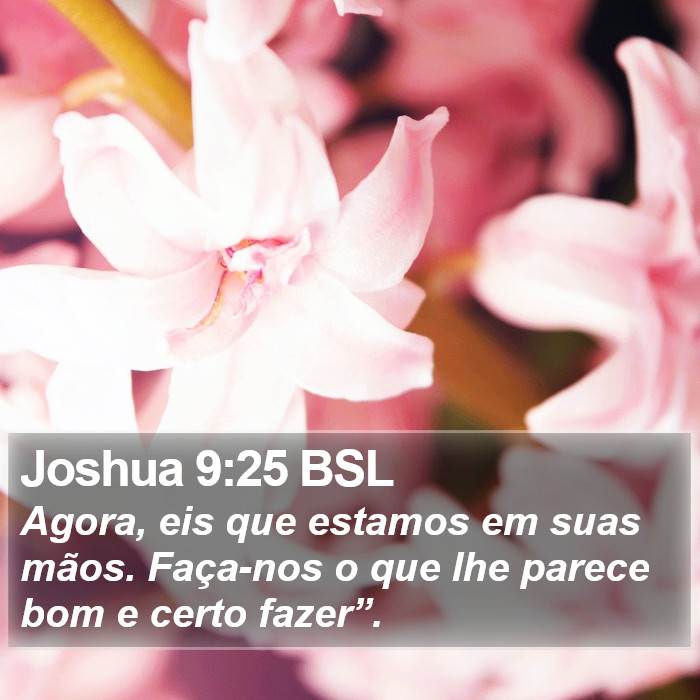 Joshua 9:25 BSL Bible Study