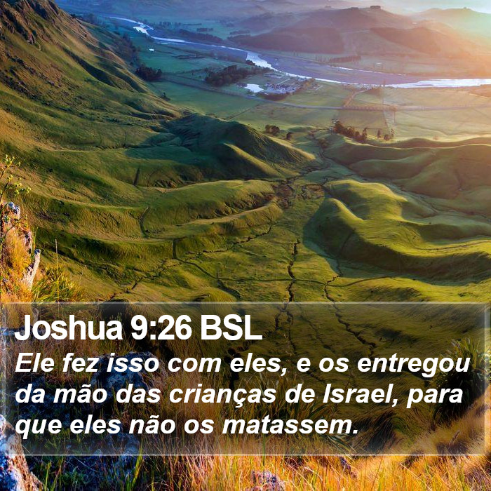 Joshua 9:26 BSL Bible Study